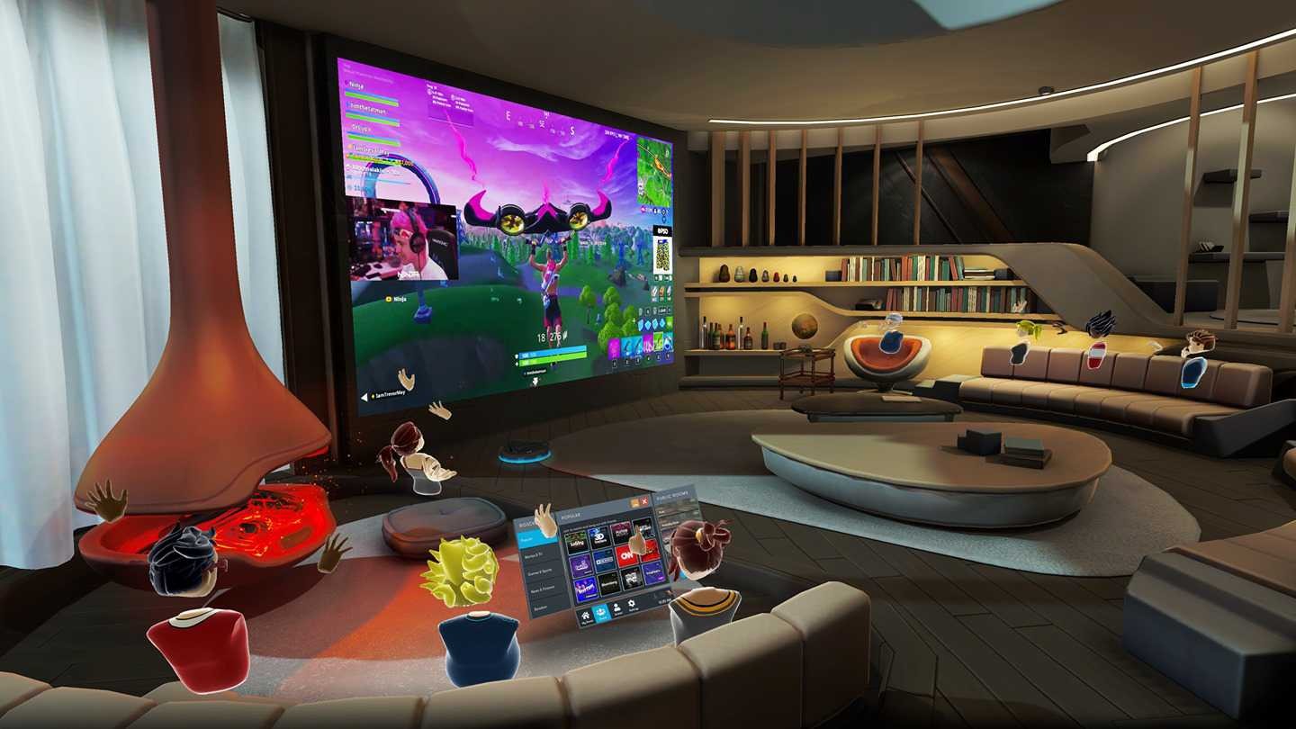 Bigscreen virtual living room watch party