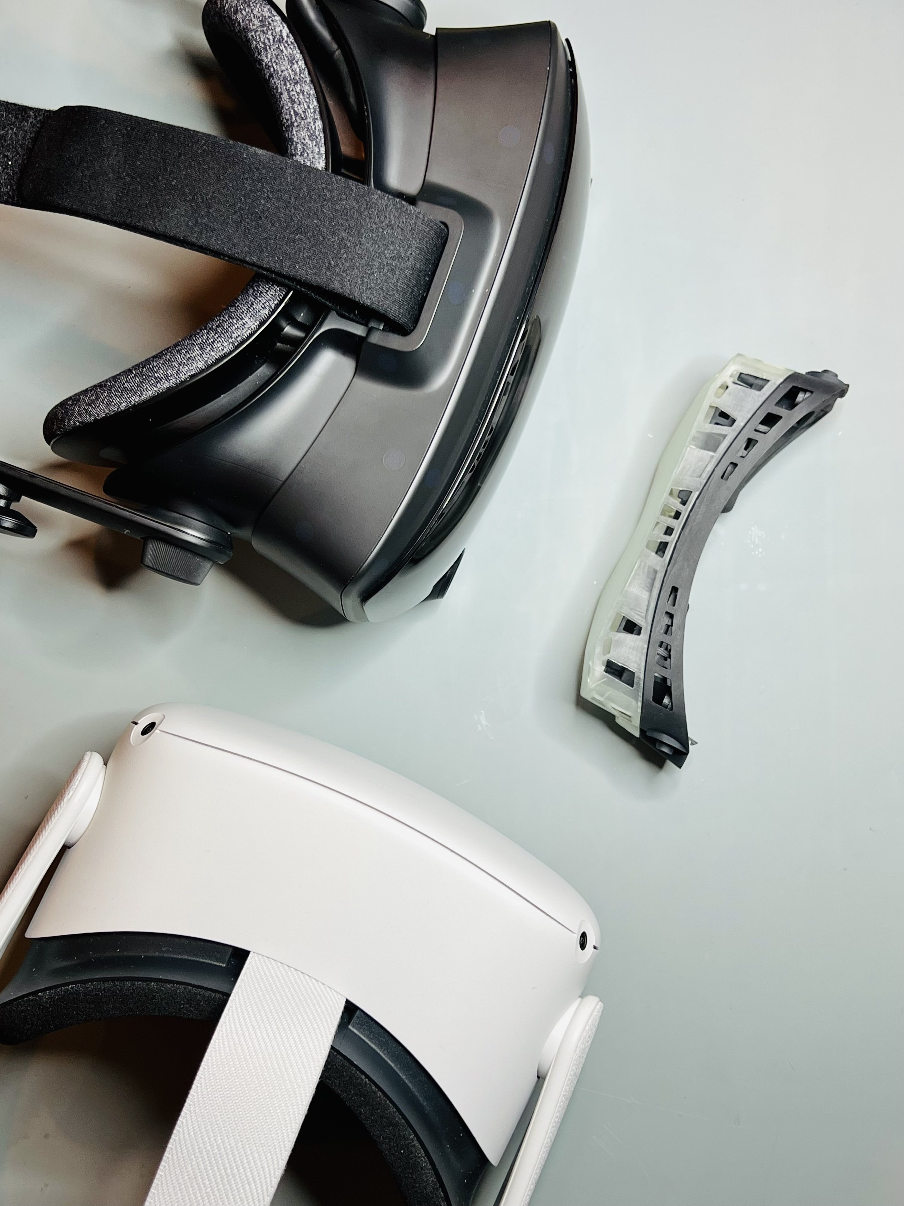 Beyond prototype shown next to the Valve Index for size comparison